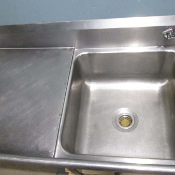 Advance Heavy Duty Commercial S S 126 L Nsf 3 Compartments Sink W Faucet